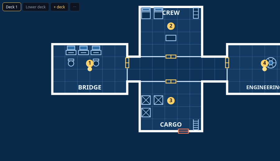Rooms joined by a corridor, walls derived automatically