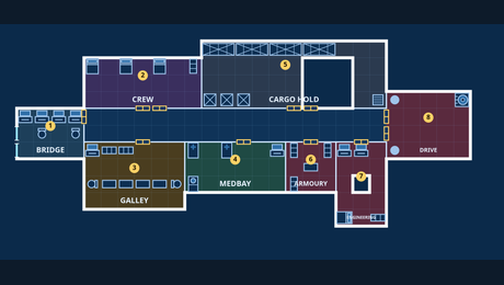 Derelict — ISV Osprey deck plan