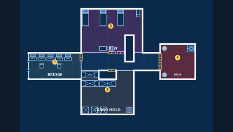 Derelict — Lantern shuttle deck plan